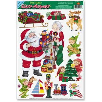 Santa's Workshop Christmas Clings, 11 per Sheet