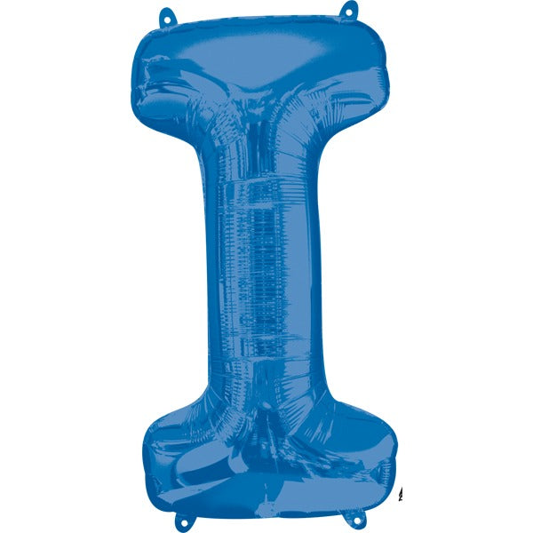 Blue Letter I Balloon, 32 Inch