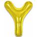 34-Inch Gold Letter Y Foil Balloon