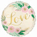 Natural Wedding Love 18" Round Foil Balloon