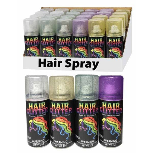 Fun World Glitter Hair Spray, Assorted Colors