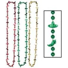 FIESTA BEADS 33" 6/CD RED GOLD GREEN