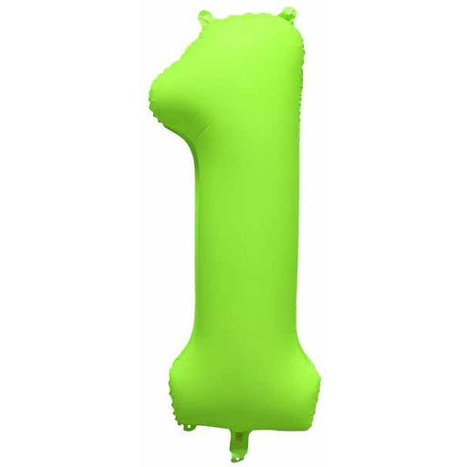DecoChamp 34" Neon Green Number 1 Balloon