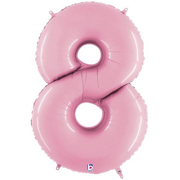 Megaloon Number 8 Balloon in Pastel Pink