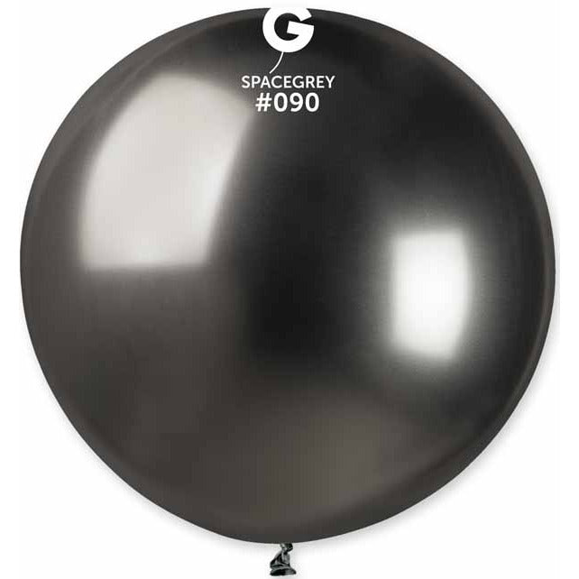 Gemar 31" Shiny Grey #090 Latex Balloon, 1 Count