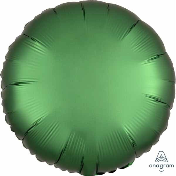 Emerald Satin Luxe 18-Inch Round Foil Balloon