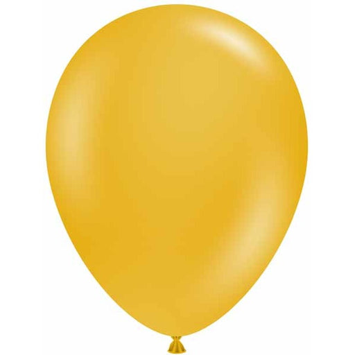 Ballons en latex TUFTEX moutarde de 17 pouces, paquet de 50