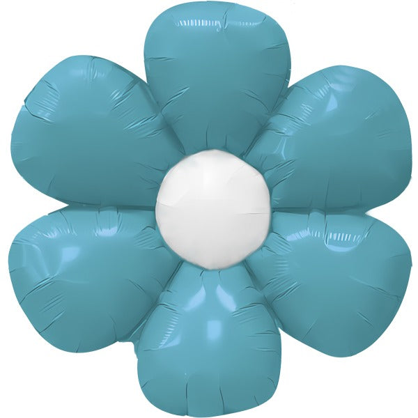 DecoChamp 16" Turquoise Flower Foil Balloons, 4 Pack