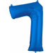 Blue Number 7 Balloon, 16 Inch