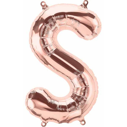 16 Inch Rose Gold Letter S Balloon