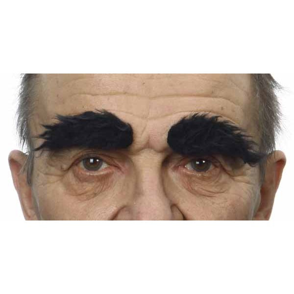 Black Costume Eyebrows, 6 cm x 3 cm