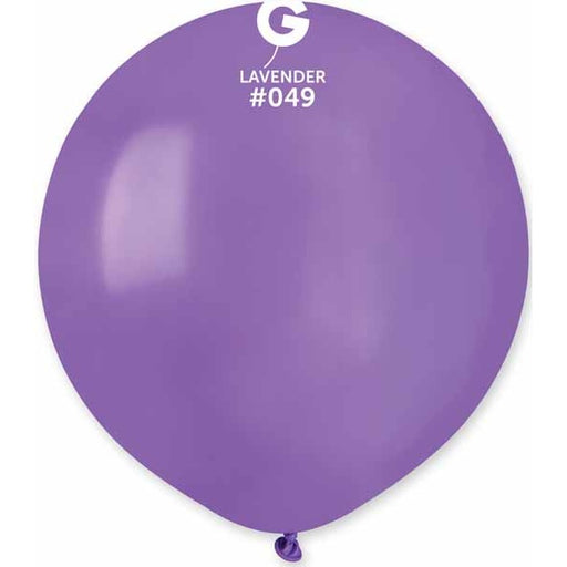 Gemar 19 Inch Lavender #049 Latex Balloons, 25 Pack