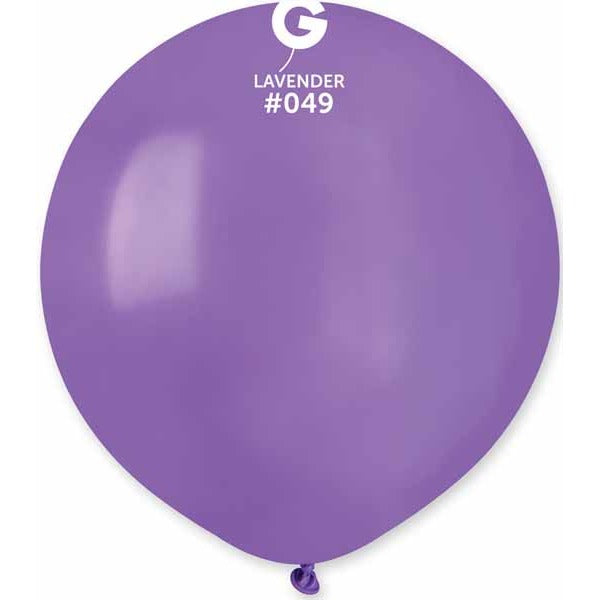 Gemar 19 Inch Lavender #049 Latex Balloons, 25 Pack
