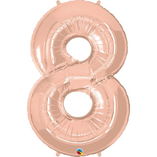 34-Inch Rose Gold Number 8 Balloon