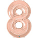 34-Inch Rose Gold Number 8 Balloon