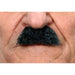 Black and Grey Costume Moustache, 6 x 2.5 cm