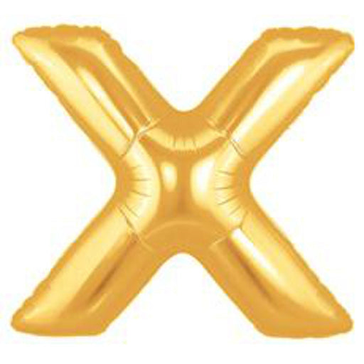 7" Gold Megaloon "X" Balloon