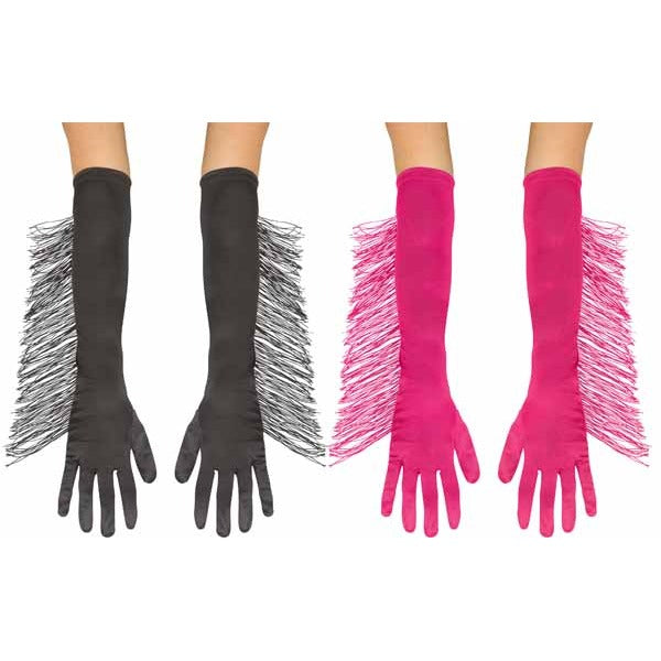 Adult Long Fringe Costume Gloves