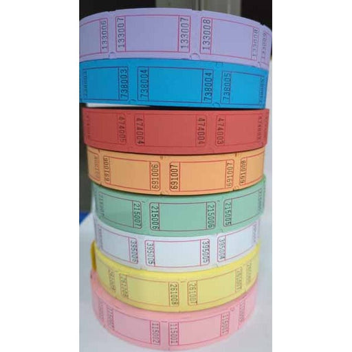 ROLL TICKETS 2000 BL ANK ASST COLORS