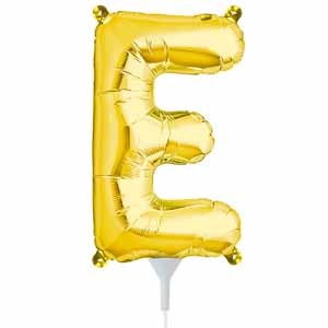 16-Inch Gold Letter E Balloon