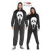 Ghost Face E-Z Black Hooded Jumpsuit Adult Costume, Medium