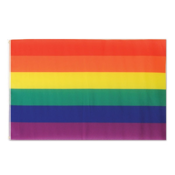 Rainbow Flag with 2 Grommets, 1 Pack