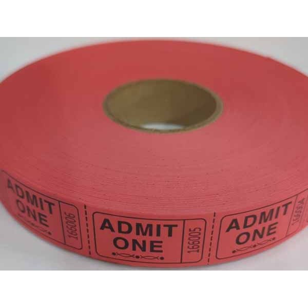 ROLL TICKETS 2000 ADMIT RED