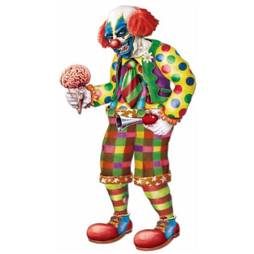 Décoration d'Halloween de clown zombie articulé, 1,68 m