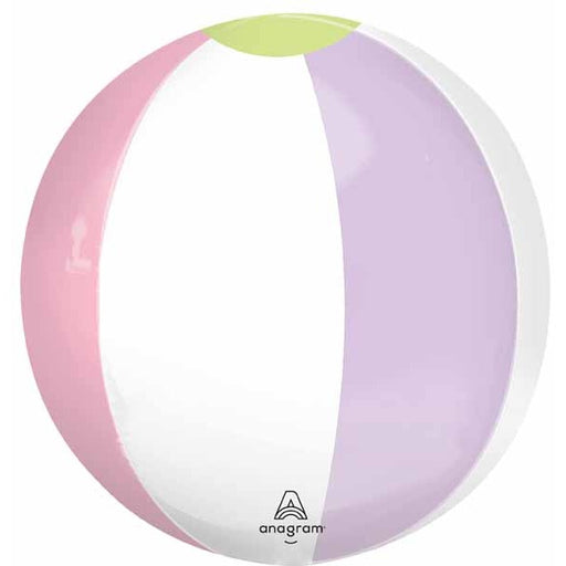 Pastel Beach Ball 16-Inch Orbz XL Foil Balloon