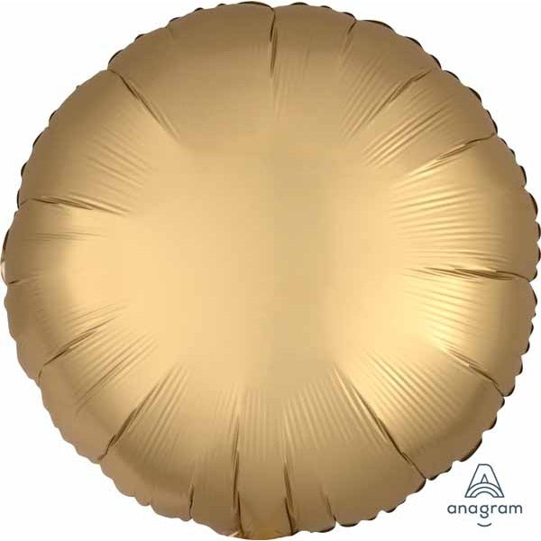 18 Inch Gold Sateen Satin Luxe Round Foil Balloon
