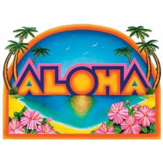 25-Inch Aloha Sign for Luau Parties