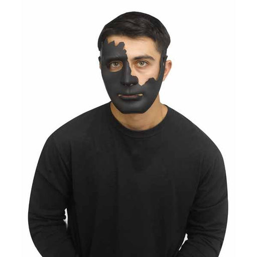 Black Cracked Half Mask for Adults