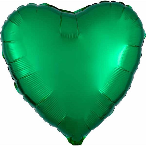 18 Inch Metallic Green Heart Foil Balloon