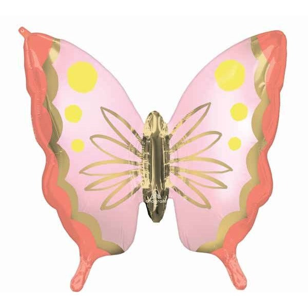 Blossoms Butterfly 30" Shaped Foil Balloon