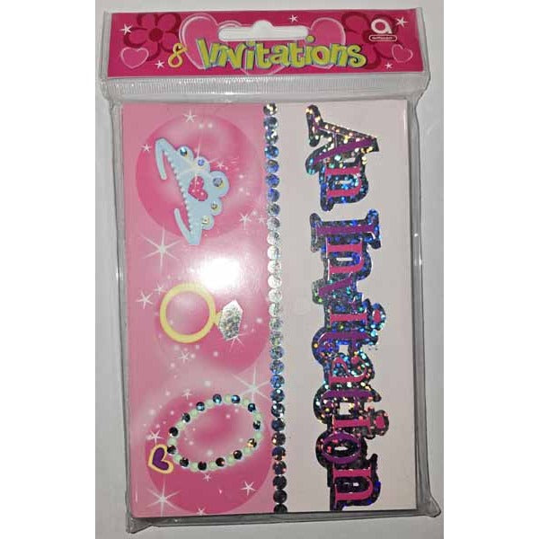 Princess Prismatic Party Invitations, 8 Count