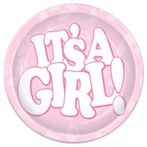 It's a Girl 7-Inch Party Plates, 8 Count