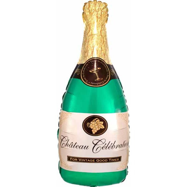 36-Inch Bubbly Wine Champagne Bottle Foil Balloon