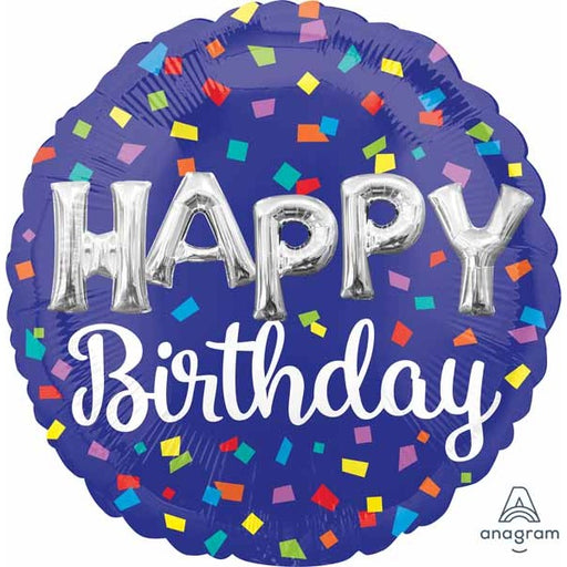 28-Inch Happy Birthday Balloon Letters Round Foil Balloon