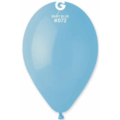 Gemar 12-Inch Baby Blue Latex Balloons #072, 50-Pack