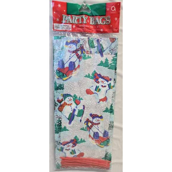 Whimsical Snowman Large Party Bag