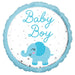 Baby Boy Elephant 18-Inch Round Foil Balloon