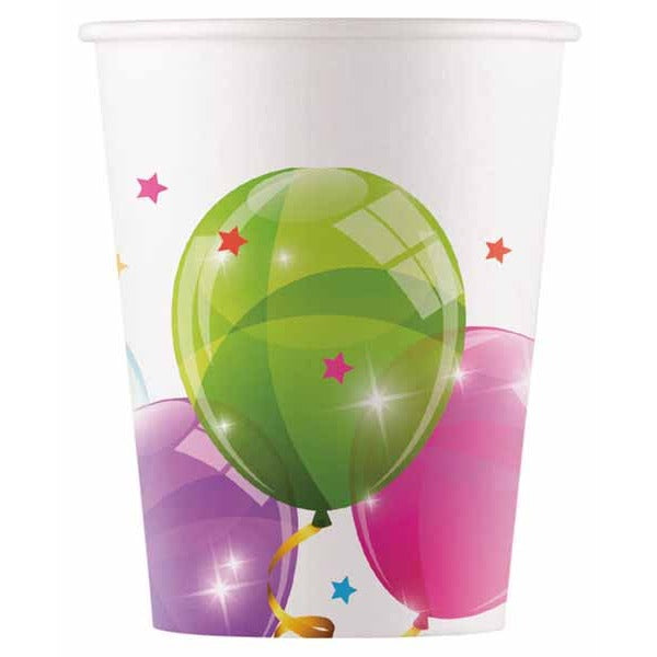 Sparkling Balloons 7 oz Paper Cups, 8 Pack