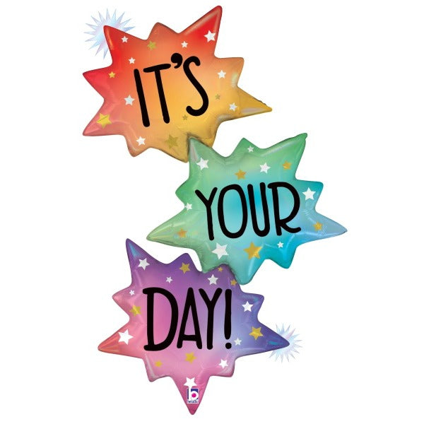 It's Your Day Opal Burst Foil Balloon, 51 Inch