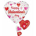 30-Inch Valentine's Day Dangling Hearts Foil Balloon