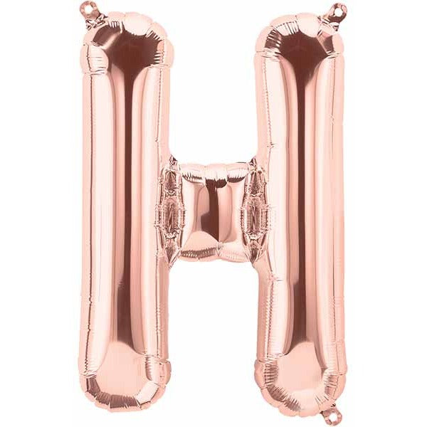 34" Rose Gold Letter H Balloon
