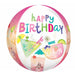 Cocktail Surprise Happy Birthday Orbz Balloon, 16 Inch
