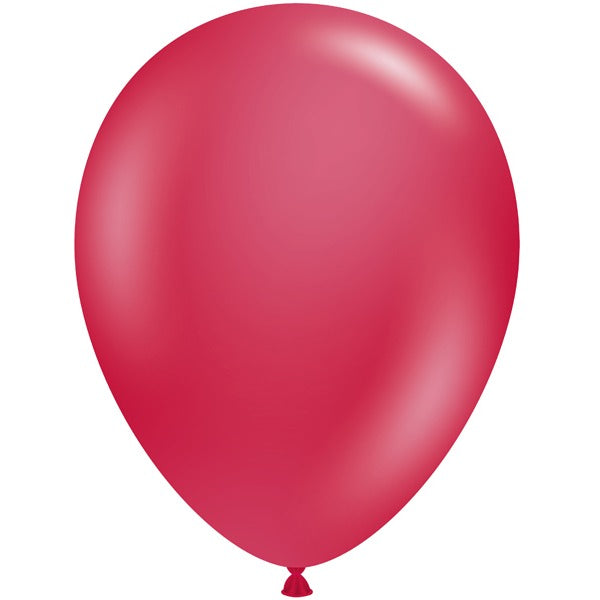 TUFTEX 17" Metallic Starfire Red Latex Balloons, 50 Count