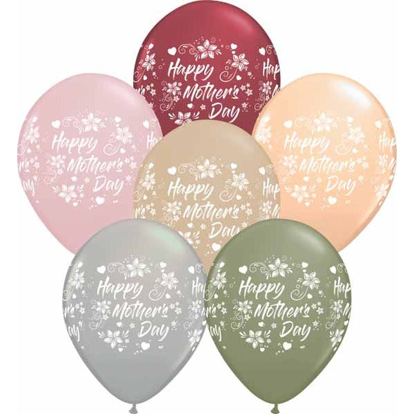 Happy Mother's Day Retro 12-Inch Latex Balloons, 50-Pack