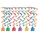Dynamic Multicolor Whirls Vibrant Party Decor for Every Occasion (12/Pk)