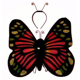 20-Inch Monarch Butterfly Wings and Headband Set